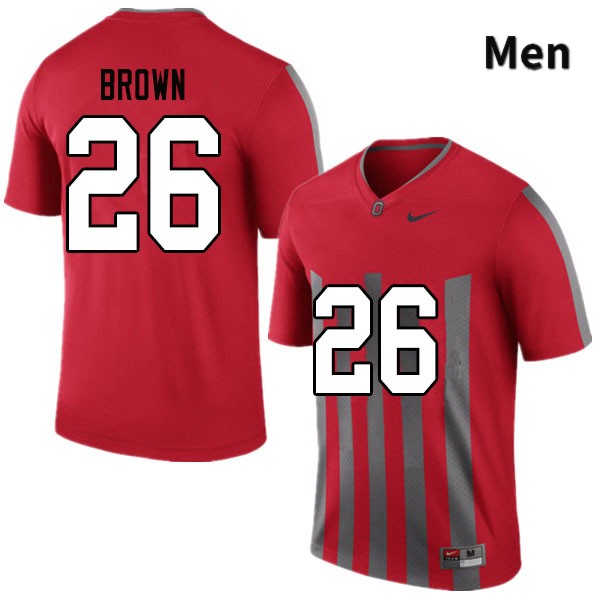 Ohio State Buckeyes Cameron Brown Men's #26 Throwback Authentic Stitched College Football Jersey